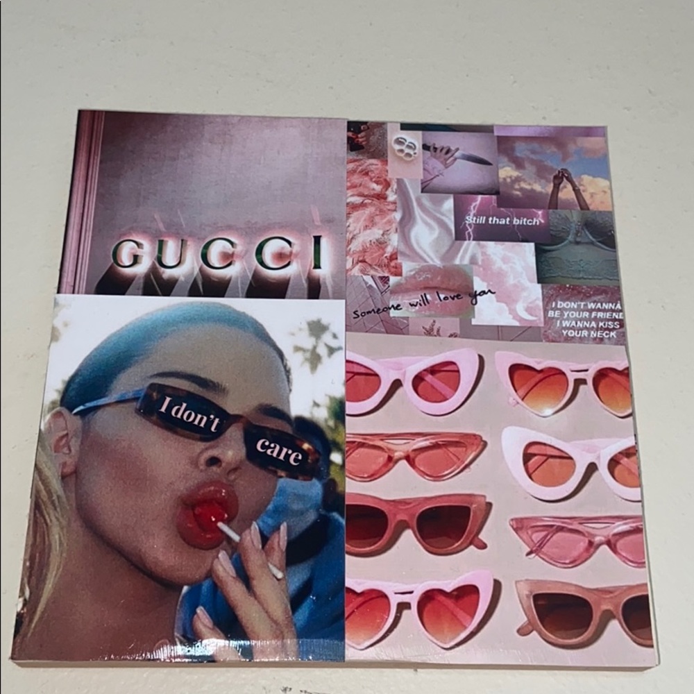 4 pic collage | pink aesthetic
